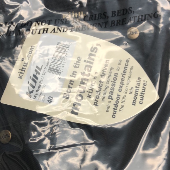 Kuhl Men's Full Fit Rydr Pants - Espresso New With Tags - Picture 4 of 7